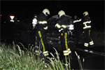 Melding 23.28 Prio 1 Brand Wegvervoer Personenauto Lutkepost Buitenpost